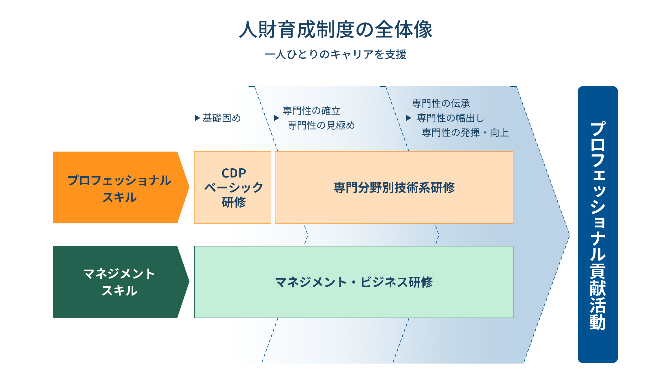 人財育成制度の全体像の図